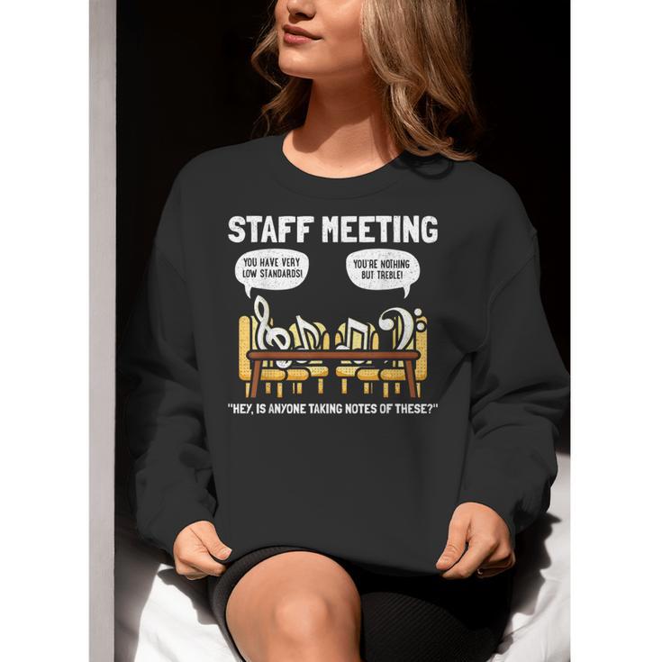 Music Theory Musician Music Teacher Musical Notes For Men Women Girls Kids Women Crewneck Sweatshirt, funny gift