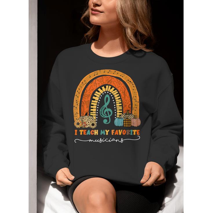 Music Teacher I Teach My Favorite Musicians Autumn Rainbow Men Women Women Crewneck Sweatshirt, funny gift Music Teacher I Teach My Favorite Musicians Autumn Rainbow Men Women Women Crewneck Sweatshirt, funny gift