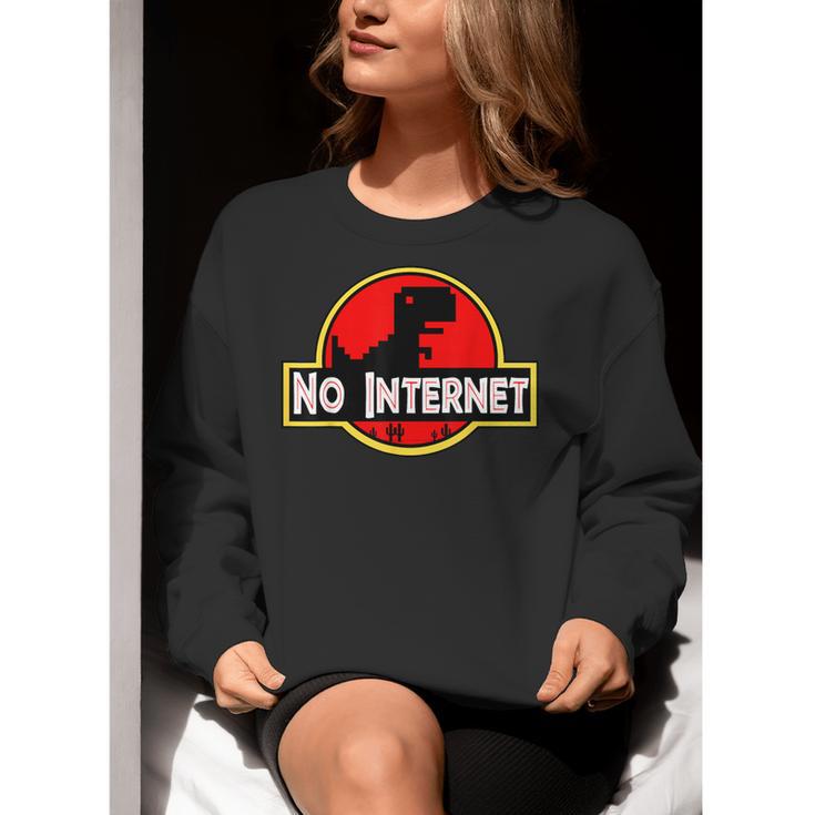 Nerdy No Internet Dinosaur Computer Science Teacher Women Crewneck Sweatshirt, Science Teacher Sweatshirts, Internet Sweatshirts, funny gift Nerdy No Internet Dinosaur Computer Science Teacher Women Crewneck Sweatshirt, Science Teacher Sweatshirts, Internet Sweatshirts, funny gift