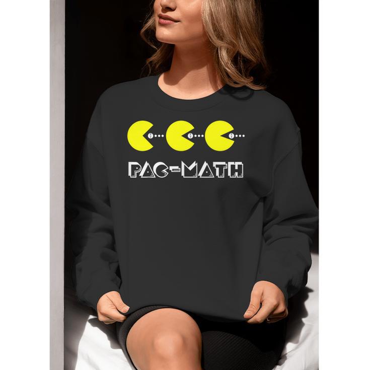 Nerdy Pac-Math Nom Retro Game Precalculus Math Teacher Women Crewneck Sweatshirt, funny gift Nerdy Pac-Math Nom Retro Game Precalculus Math Teacher Women Crewneck Sweatshirt, funny gift