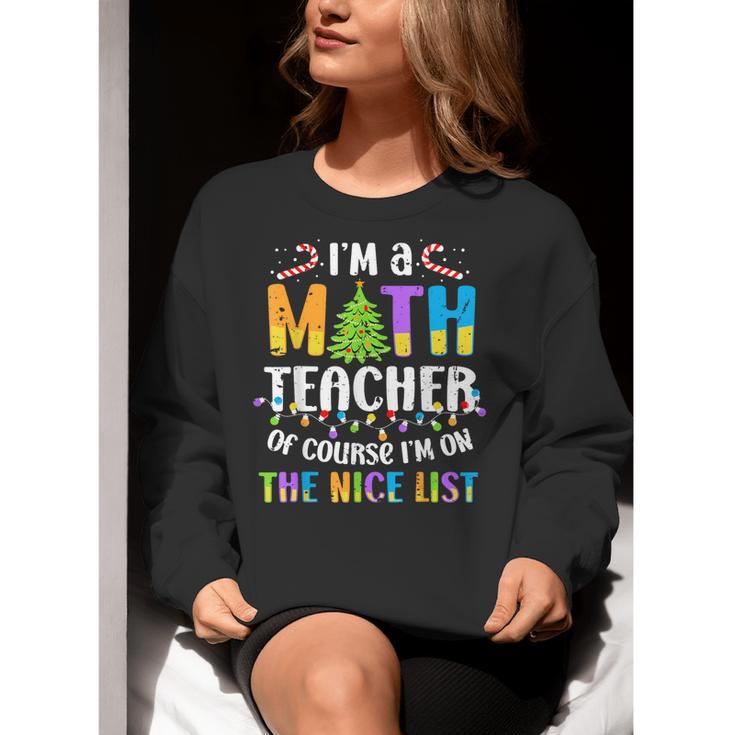 On The Nice List Christmas Math Teacher Women Men Women Crewneck Sweatshirt, funny gift On The Nice List Christmas Math Teacher Women Men Women Crewneck Sweatshirt, funny gift
