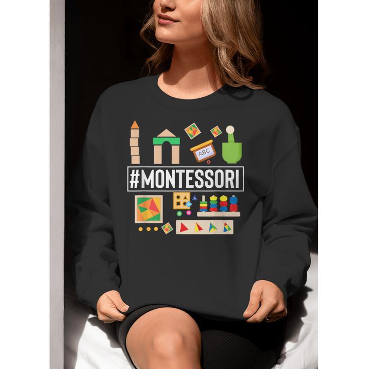 Novelty Montessori Studying Learning Schooling Teacher Love For Men Women Women Crewneck Sweatshirt, funny gift Novelty Montessori Studying Learning Schooling Teacher Love For Men Women Women Crewneck Sweatshirt, funny gift