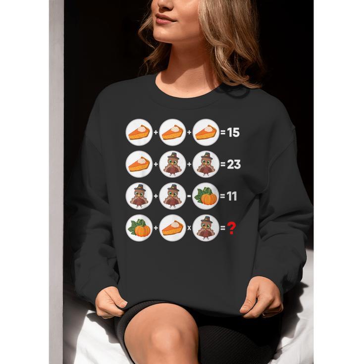 Order Of Operations Math Quiz Game Teacher Thanksgiving Women Crewneck Sweatshirt, funny gift
