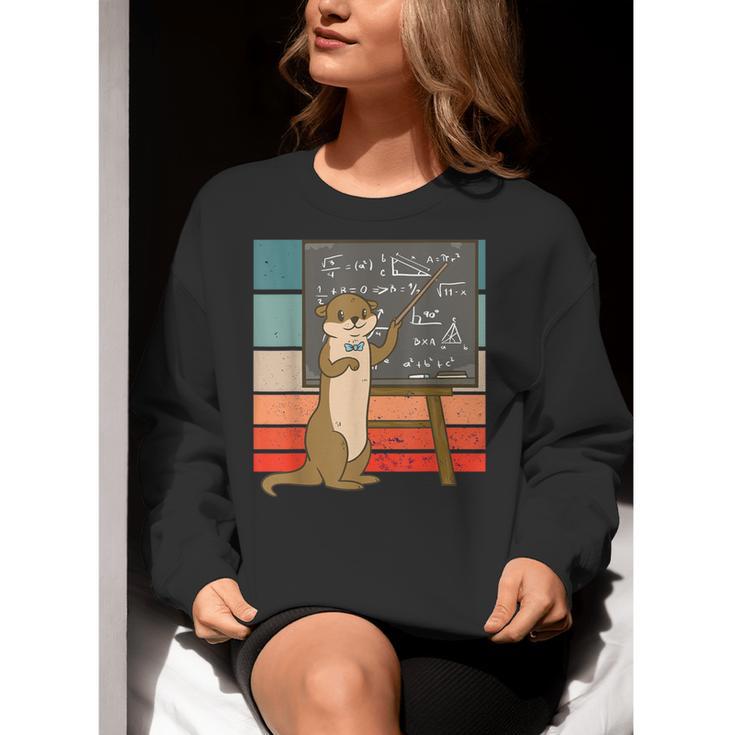Otter Professor Teacher Teaching Maths Mathematics Women Crewneck Sweatshirt, funny gift Otter Professor Teacher Teaching Maths Mathematics Women Crewneck Sweatshirt, funny gift