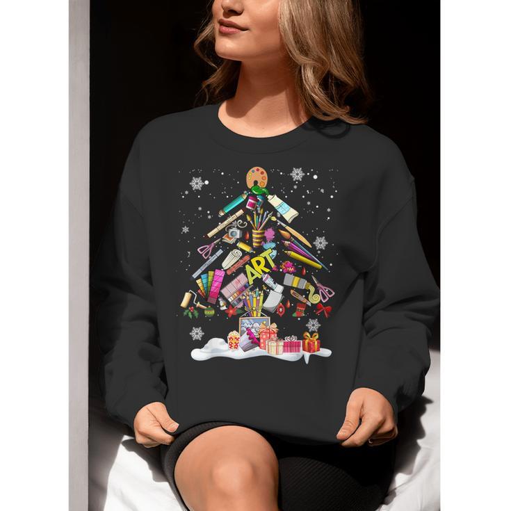 Paintbrush Christmas Tree Decor Xmas For Artist Art Teacher For Men Women Women Crewneck Sweatshirt, funny gift Paintbrush Christmas Tree Decor Xmas For Artist Art Teacher For Men Women Women Crewneck Sweatshirt, funny gift