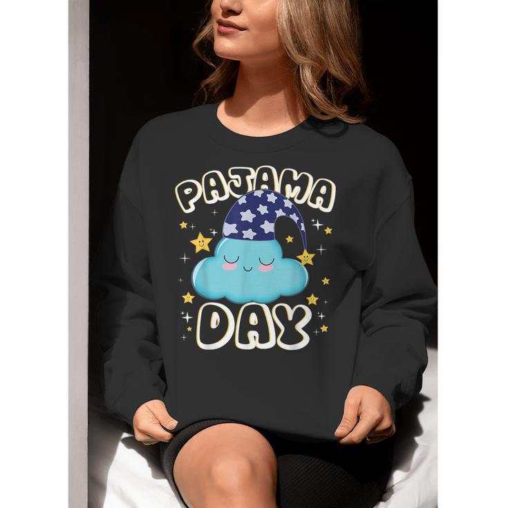 Pajama Day School Spirit Week Fun Cloud Teacher Student Women Crewneck Sweatshirt, funny gift Pajama Day School Spirit Week Fun Cloud Teacher Student Women Crewneck Sweatshirt, funny gift