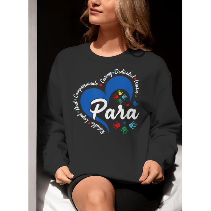 Para Heart Teacher Paraprofessional School Appreciation Women Crewneck Sweatshirt, funny gift