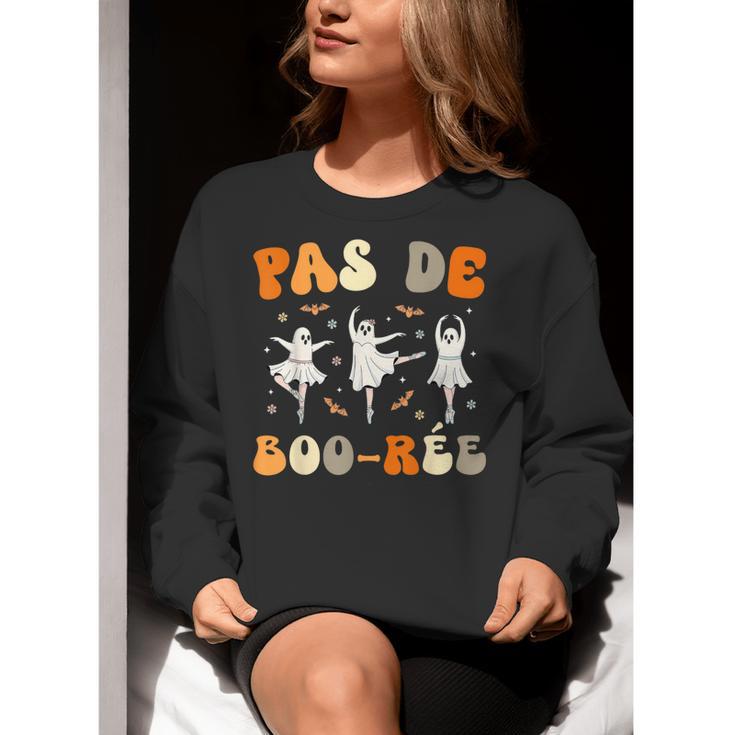 Pas De Boo-Rée Ghost Ballet Dancer Halloween Dance Teacher Women Crewneck Sweatshirt, funny gift