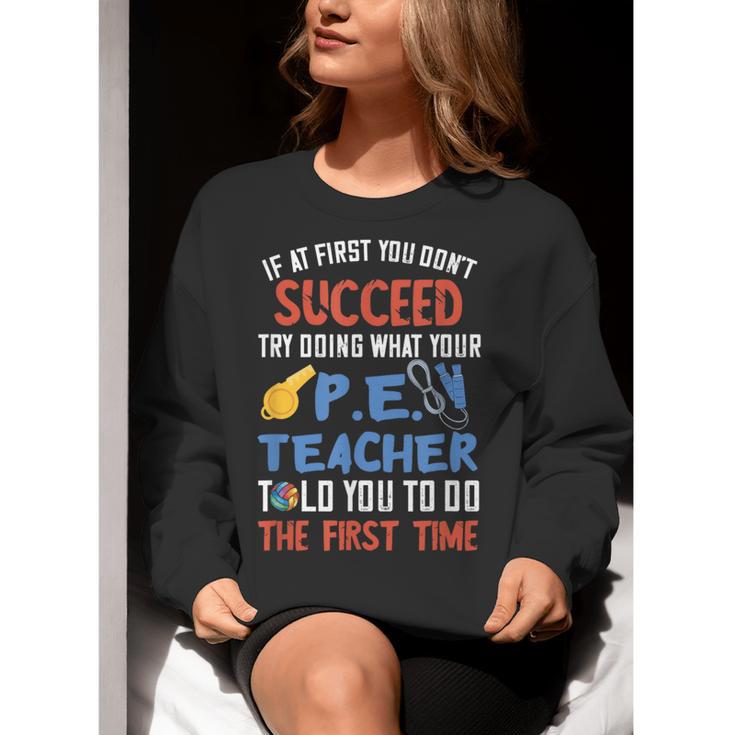 PE Teacher Succeed Sport Teacher School Fitness Gym Class Men Women Women Crewneck Sweatshirt, Pe Teacher Sweatshirts, funny gift