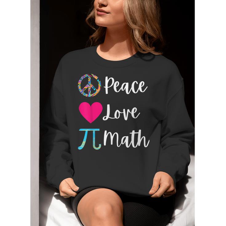 Peace Love Math Maths Teacher Pi Symbol Men Women Women Crewneck Sweatshirt, funny gift Peace Love Math Maths Teacher Pi Symbol Men Women Women Crewneck Sweatshirt, funny gift