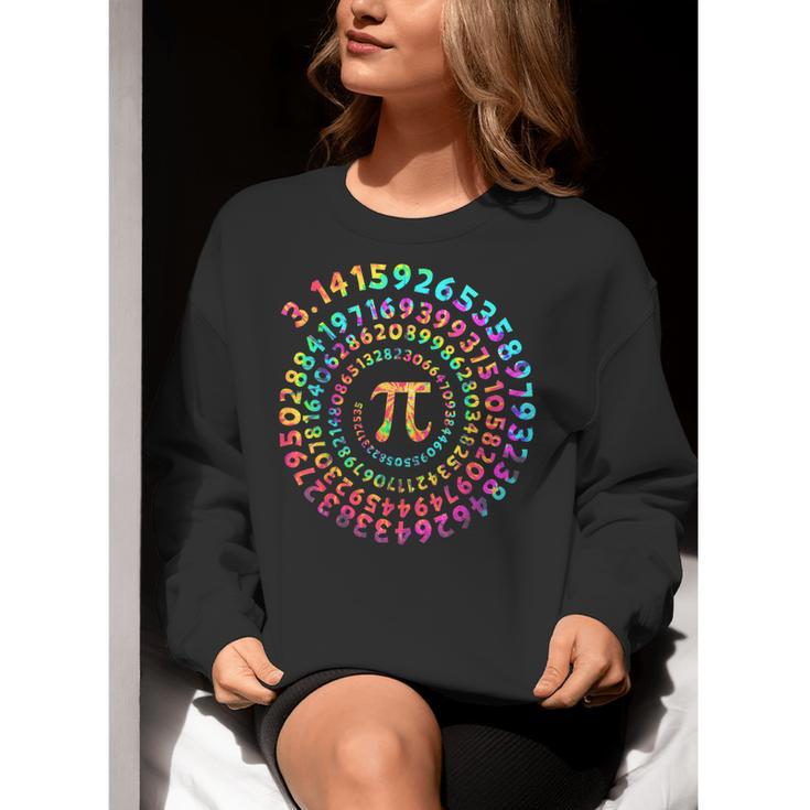 Pi Day Math Teacher Tie Dye Spiral Pi 314 Pi Day Women Crewneck Sweatshirt, funny gift Pi Day Math Teacher Tie Dye Spiral Pi 314 Pi Day Women Crewneck Sweatshirt, funny gift