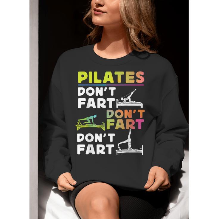 Pilates Instructor Teacher Watercolor Pilates Don't Fart Men Women Kids Women Crewneck Sweatshirt, funny gift Pilates Instructor Teacher Watercolor Pilates Don't Fart Men Women Kids Women Crewneck Sweatshirt, funny gift