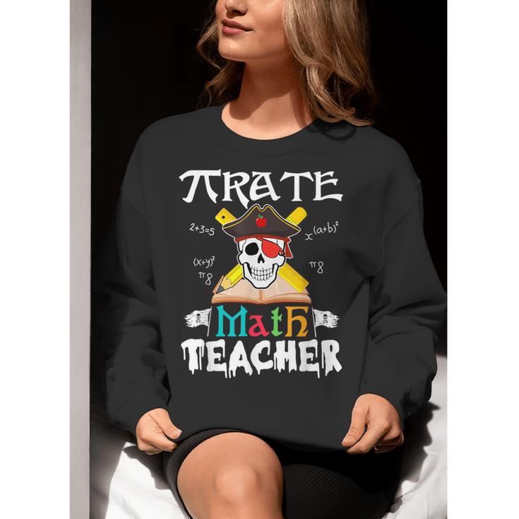 Pirate Math Teacher Skull Pirate Halloween Costume Women Crewneck Sweatshirt, funny gift Pirate Math Teacher Skull Pirate Halloween Costume Women Crewneck Sweatshirt, funny gift