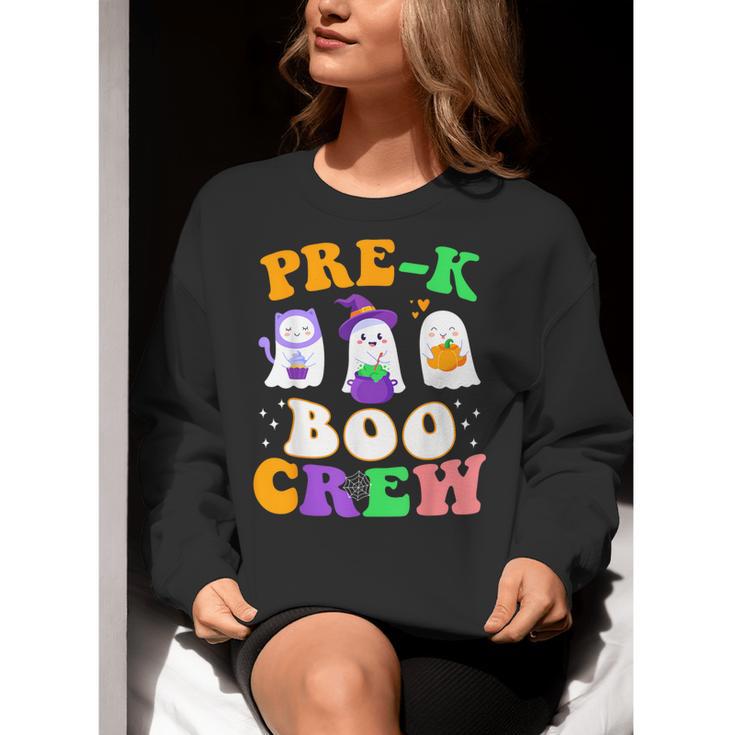 Pre-K Boo Crew Cute Ghost Halloween Costume Teacher Student For Men Women Kids Women Crewneck Sweatshirt, funny gift Pre-K Boo Crew Cute Ghost Halloween Costume Teacher Student For Men Women Kids Women Crewneck Sweatshirt, funny gift