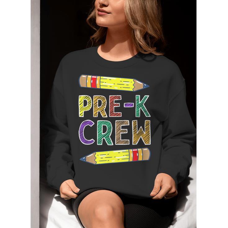 Pre-K Crew PreK Teachers Back To School Women Crewneck Sweatshirt, funny gift