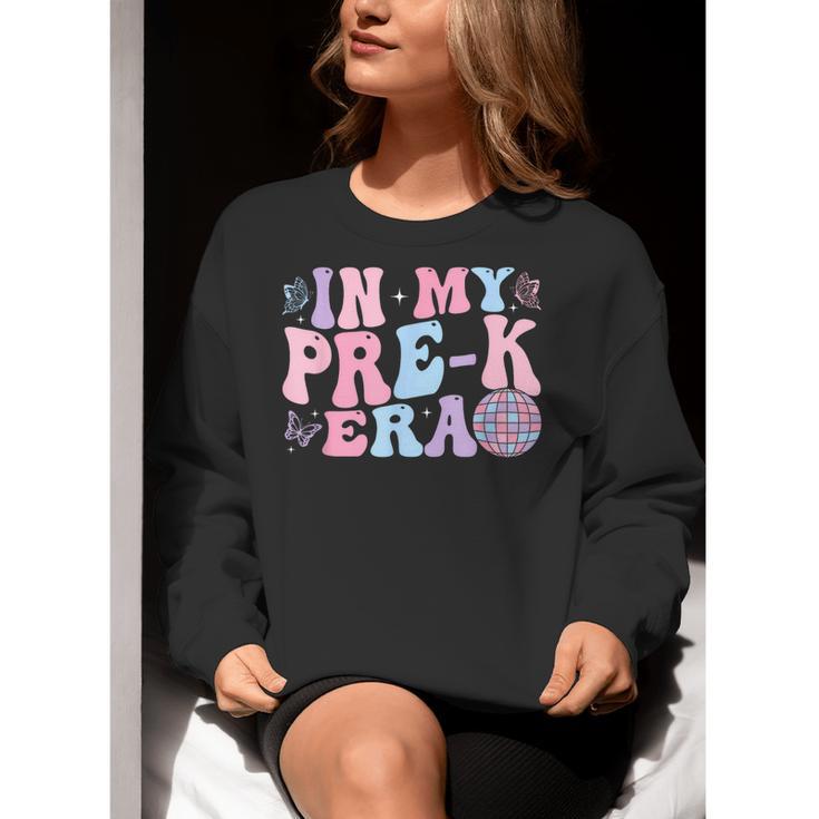 In My Pre K Era Groovy Back To School First Day Teacher Kids Women Crewneck Sweatshirt, Groovy Teacher Sweatshirts, funny gift In My Pre K Era Groovy Back To School First Day Teacher Kids Women Crewneck Sweatshirt, Groovy Teacher Sweatshirts, funny gift