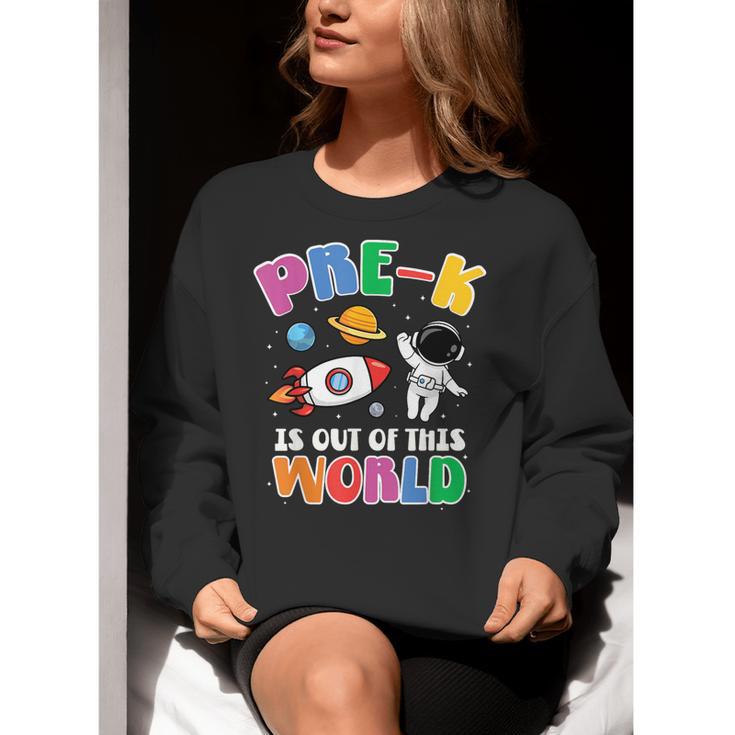 Pre-K Student Teacher Astronaut Space Back To School Women Crewneck Sweatshirt, funny gift Pre-K Student Teacher Astronaut Space Back To School Women Crewneck Sweatshirt, funny gift