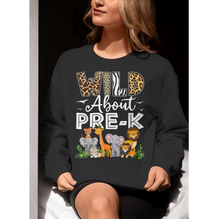 Pre-k Teacher Kids Back To School Wild About Pre-k Women Crewneck Sweatshirt, funny gift Pre-k Teacher Kids Back To School Wild About Pre-k Women Crewneck Sweatshirt, funny gift
