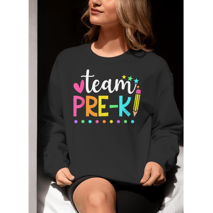 Pre-k Team Pencil Teacher Student Back To School Girls Women Crewneck Sweatshirt, funny gift Pre-k Team Pencil Teacher Student Back To School Girls Women Crewneck Sweatshirt, funny gift