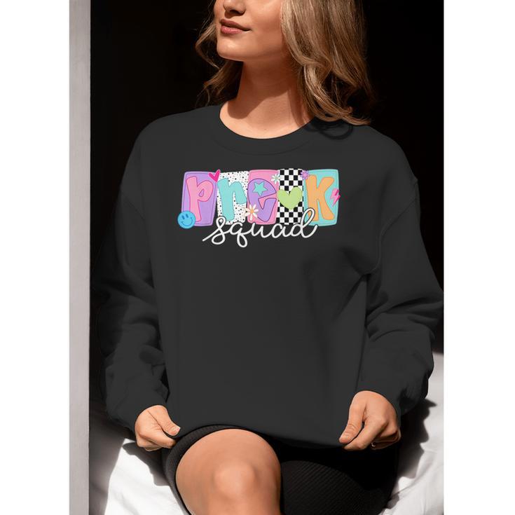 Preschool Squad Team Pre-K Crew Back To School Teacher Women Crewneck Sweatshirt, funny gift Preschool Squad Team Pre-K Crew Back To School Teacher Women Crewneck Sweatshirt, funny gift