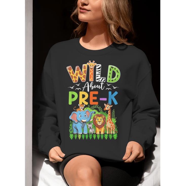Preschool Teacher Kids Back To School Wild About Pre-K Women Crewneck Sweatshirt, funny gift Preschool Teacher Kids Back To School Wild About Pre-K Women Crewneck Sweatshirt, funny gift