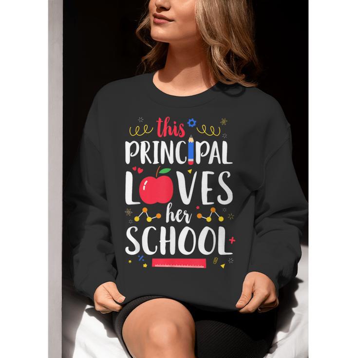 This Principal Loves Her School Teacher Appreciation Women Crewneck Sweatshirt, funny gift This Principal Loves Her School Teacher Appreciation Women Crewneck Sweatshirt, funny gift