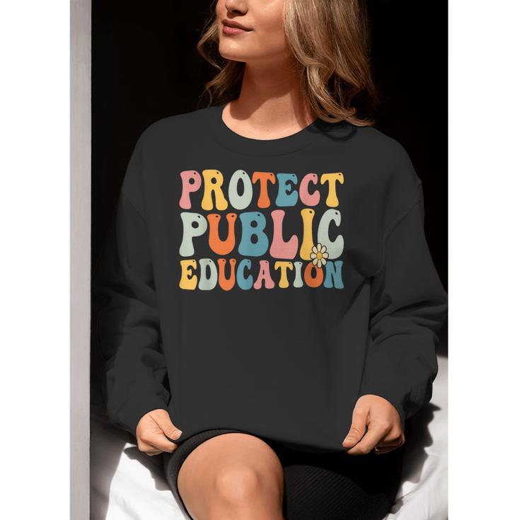 Protect Public Education Public Teacher School Women Crewneck Sweatshirt, funny gift Protect Public Education Public Teacher School Women Crewneck Sweatshirt, funny gift