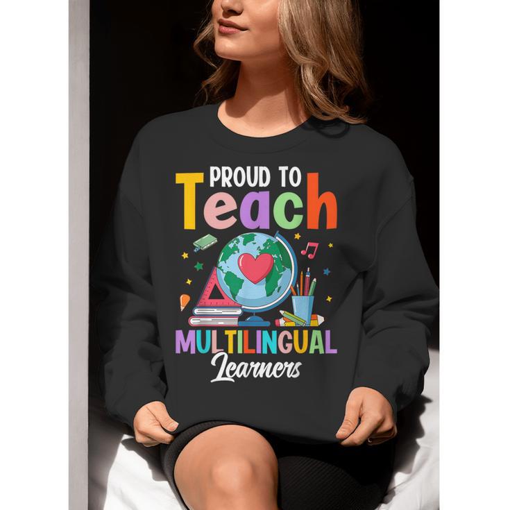 Proud To Teach Multilingual Learner ESL English Teacher Women Crewneck Sweatshirt, Esl Teacher Sweatshirts, English Teacher Sweatshirts, funny gift