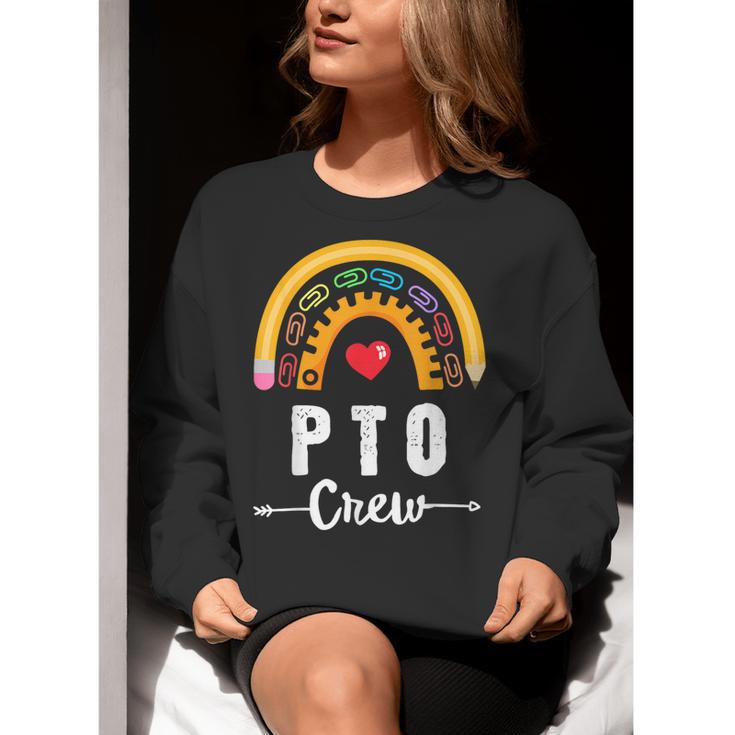 PTO Crew Parent School Volunteer Board Mom Parent Teacher Women Crewneck Sweatshirt, funny gift PTO Crew Parent School Volunteer Board Mom Parent Teacher Women Crewneck Sweatshirt, funny gift