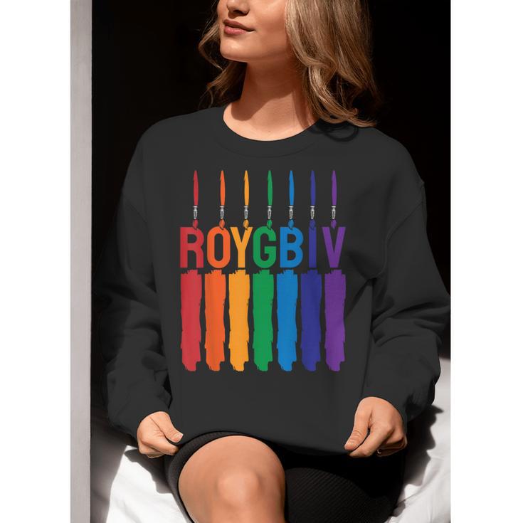 Rainbow Roygbiv Kids Artist Costume Art Teacher Women Crewneck Sweatshirt, funny gift Rainbow Roygbiv Kids Artist Costume Art Teacher Women Crewneck Sweatshirt, funny gift