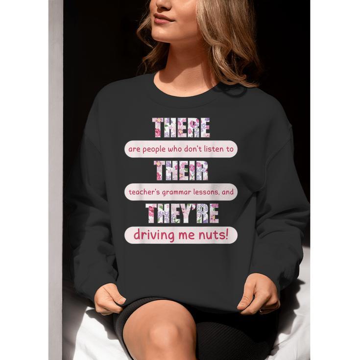 There Their They'Re Teacher English Grammar Police Women Crewneck Sweatshirt, English Teacher Sweatshirts, funny gift There Their They'Re Teacher English Grammar Police Women Crewneck Sweatshirt, English Teacher Sweatshirts, funny gift
