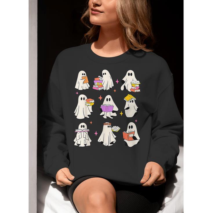 Read More Books Spooky Teacher Halloween Ghost Reading Book Women Crewneck Sweatshirt, funny gift Read More Books Spooky Teacher Halloween Ghost Reading Book Women Crewneck Sweatshirt, funny gift