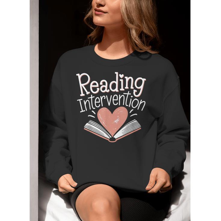 Reading Intervention Teacher Women Crewneck Sweatshirt, funny gift Reading Intervention Teacher Women Crewneck Sweatshirt, funny gift