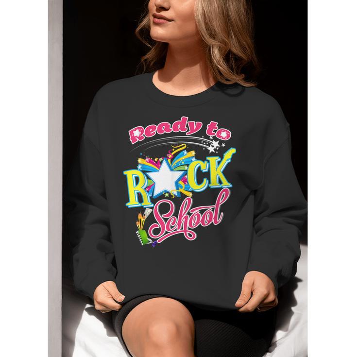 Ready To Rock School Shirt Students And Teachers Women Crewneck Sweatshirt, funny gift