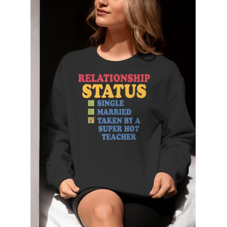 Relationship Status Single Married Hot Teacher Women Crewneck Sweatshirt, funny gift Relationship Status Single Married Hot Teacher Women Crewneck Sweatshirt, funny gift