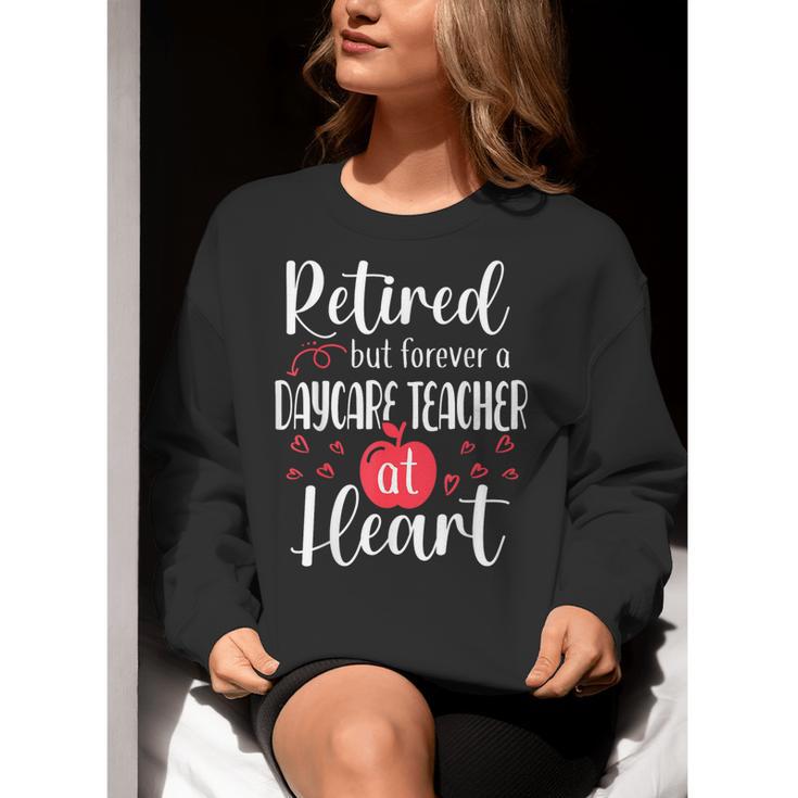 Retired Daycare Teacher Retirement For Daycare Teacher Women Crewneck Sweatshirt, funny gift