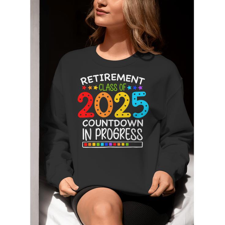 Retirement Class Of 2025 Teacher Countdown Loading Teacher Women Crewneck Sweatshirt, funny gift