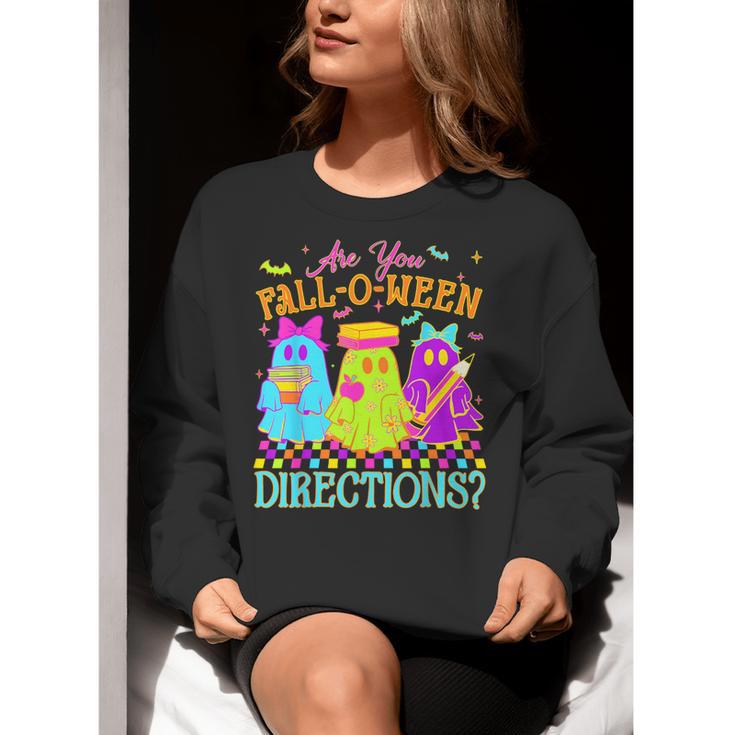 Retro Are You Falloween Direction Teacher Spooky Halloween Women Crewneck Sweatshirt, funny gift Retro Are You Falloween Direction Teacher Spooky Halloween Women Crewneck Sweatshirt, funny gift