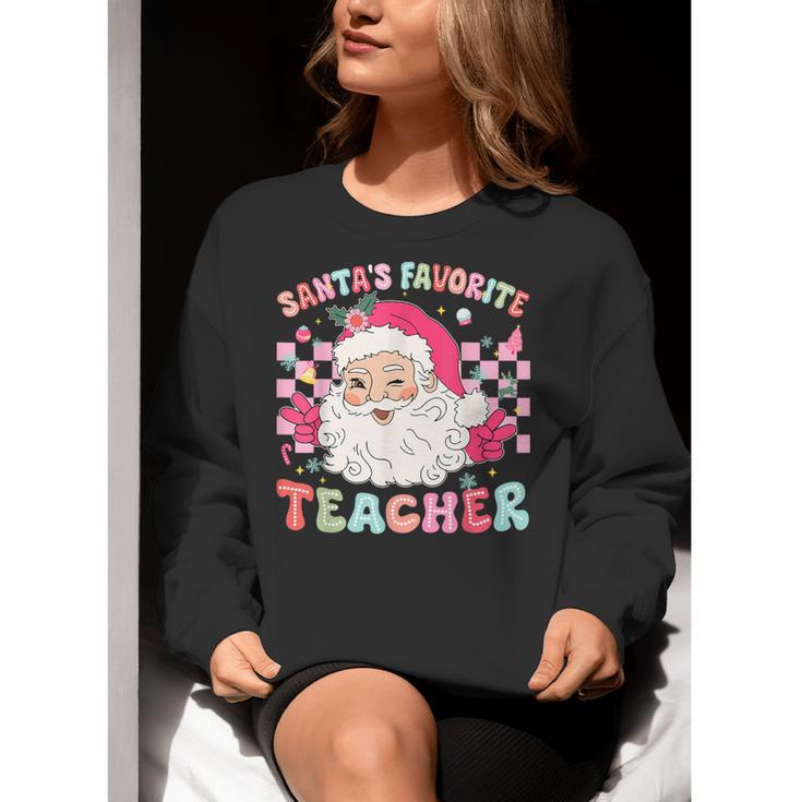 Santa Favorite Teacher Shirt Teacher Christmas Women Crewneck Sweatshirt, funny gift Santa Favorite Teacher Shirt Teacher Christmas Women Crewneck Sweatshirt, funny gift