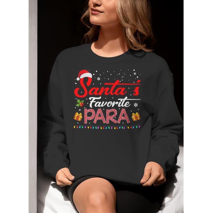 Santa's Favorite Para Christmas Paraprofessional Teacher Women Crewneck Sweatshirt, funny gift Santa's Favorite Para Christmas Paraprofessional Teacher Women Crewneck Sweatshirt, funny gift