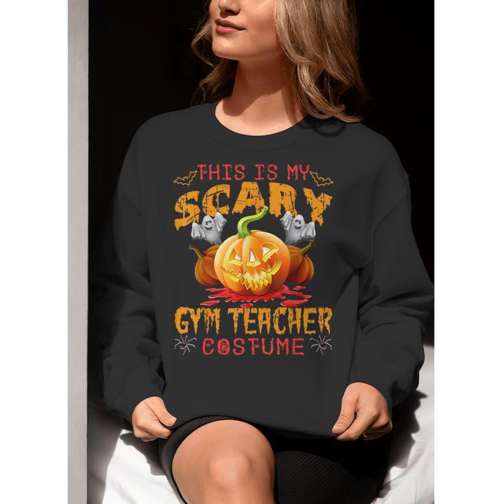 This Is My Scary Gym Teacher Costume Pumpkin Halloween Men Women Women Crewneck Sweatshirt, funny gift This Is My Scary Gym Teacher Costume Pumpkin Halloween Men Women Women Crewneck Sweatshirt, funny gift