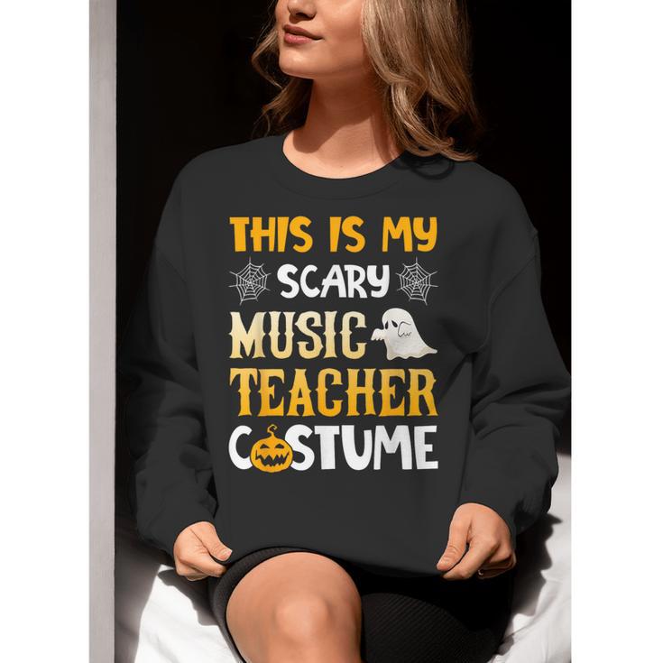 This Is My Scary Music Teacher Halloween Costumes Pajama Women Crewneck Sweatshirt, funny gift This Is My Scary Music Teacher Halloween Costumes Pajama Women Crewneck Sweatshirt, funny gift