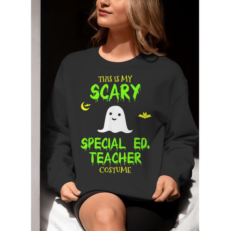 Scary Special Education Ed Teacher Costume Halloween Easy Women Crewneck Sweatshirt, funny gift Scary Special Education Ed Teacher Costume Halloween Easy Women Crewneck Sweatshirt, funny gift