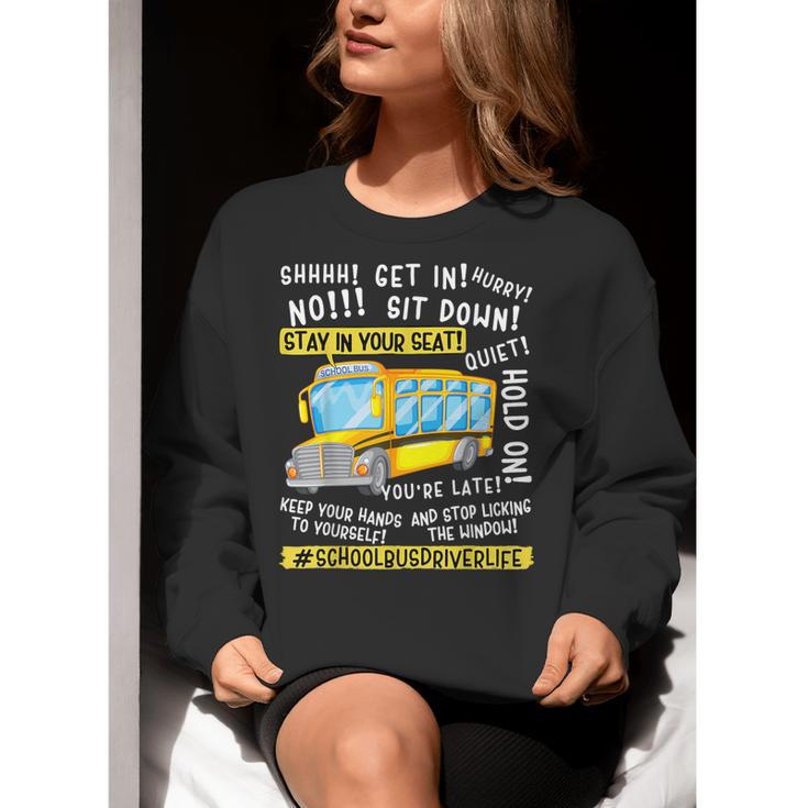School Bus Driver Life Last Day Of School Teacher Kids Women Crewneck Sweatshirt, funny gift