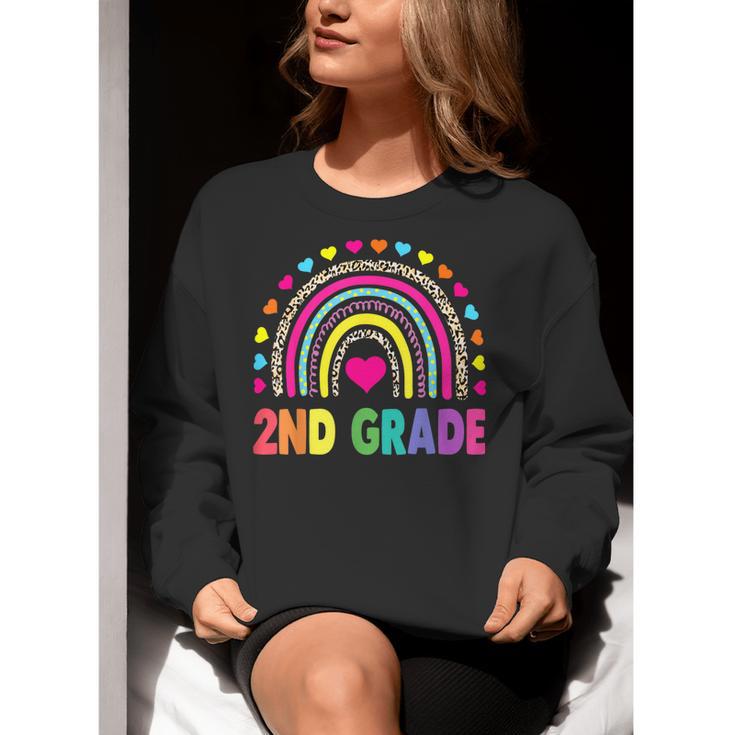 Second Grade Rainbow Girls Boys Teacher Team 2nd Grade Squad Women Crewneck Sweatshirt, 2nd Grade Teacher Sweatshirts, funny gift