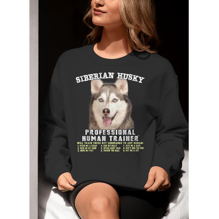 Siberian Husky Professional Human Trainer Women Crewneck Sweatshirt, funny gift
