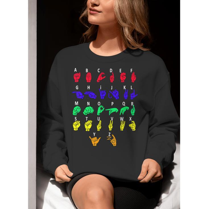 Sign Language Alphabet For ASL Interpreter Deaf Teacher Stud For Men Women Girls Kids Women Crewneck Sweatshirt, funny gift Sign Language Alphabet For ASL Interpreter Deaf Teacher Stud For Men Women Girls Kids Women Crewneck Sweatshirt, funny gift