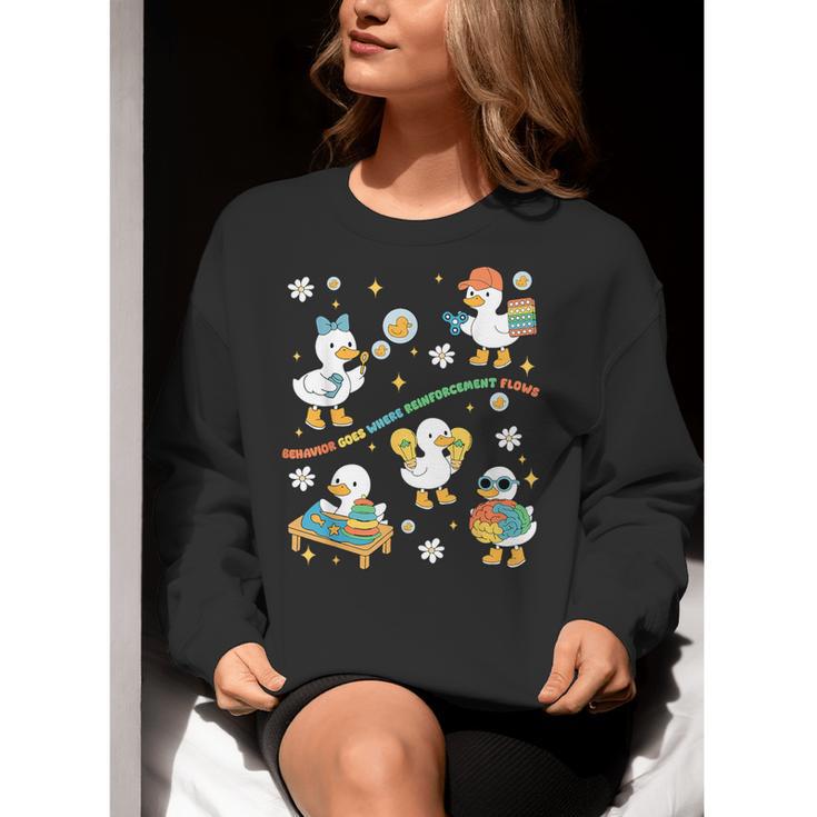 Silly Goose Behavior Analyst RBT ABA Therapy SPED Teacher Women Crewneck Sweatshirt, funny gift Silly Goose Behavior Analyst RBT ABA Therapy SPED Teacher Women Crewneck Sweatshirt, funny gift