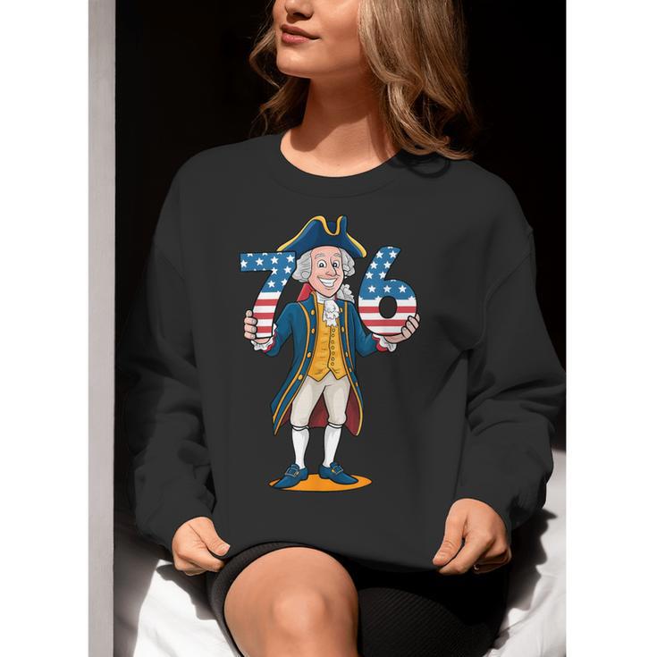 Six Seven 6 7 7 6 George Washington Teacher American Women Crewneck Sweatshirt, funny gift Six Seven 6 7 7 6 George Washington Teacher American Women Crewneck Sweatshirt, funny gift