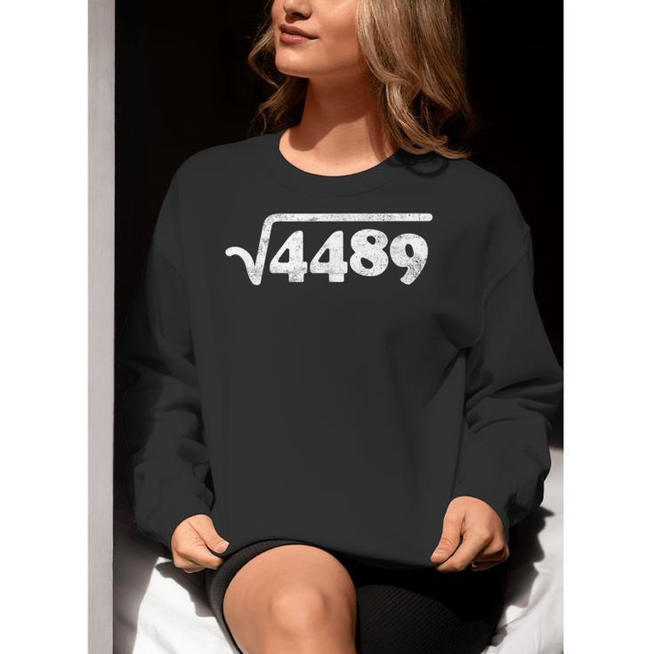 Sixty Seven 67 Meme Square Root 4489 Slang Math Teacher Women Crewneck Sweatshirt, funny gift Sixty Seven 67 Meme Square Root 4489 Slang Math Teacher Women Crewneck Sweatshirt, funny gift